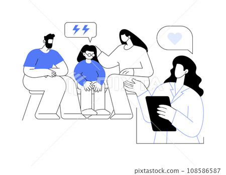 Teens anxiety treatment abstract concept vector illustration. 108586587