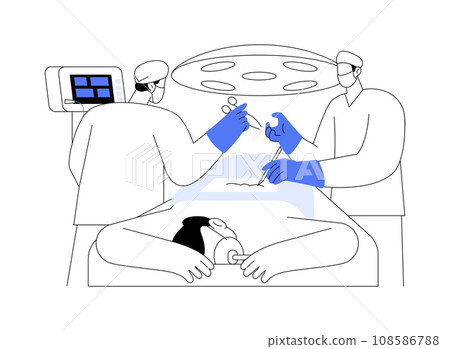 Orthopaedic surgery of the spine abstract concept vector illustration. 108586788
