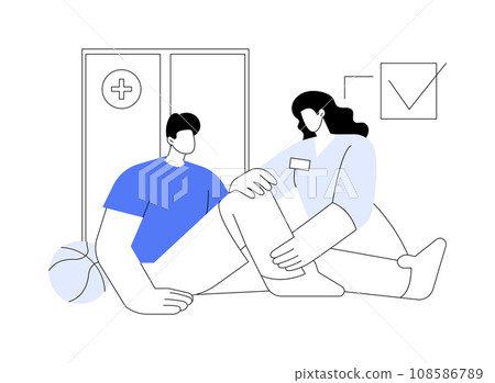 Orthopaedic sports medicine abstract concept vector illustration. Orthopaedic sports medicine abstract concept vector illustration. 108586789
