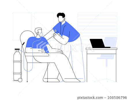 COPD treatment abstract concept vector illustration. COPD treatment abstract concept vector illustration. 108586796