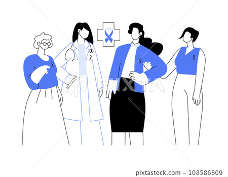 Breast cancer awareness abstract concept vector illustration. 108586809