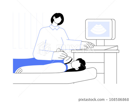 Thyroid check up abstract concept vector illustration. 108586868