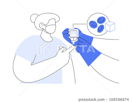 Blood sugar diagnosis abstract concept vector illustration. 108586874