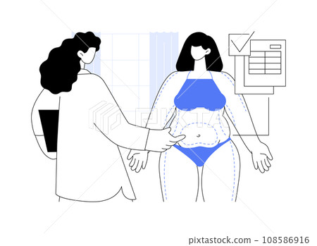 Liposuction abstract concept vector illustration. Liposuction abstract concept vector illustration. 108586916