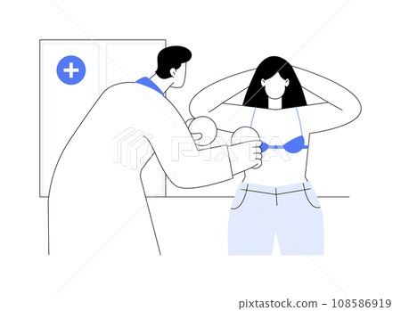 Breast augmentation abstract concept vector illustration. 108586919