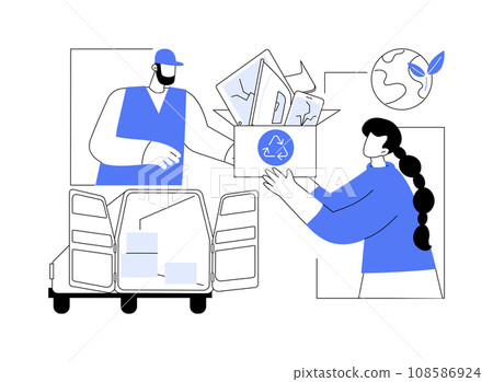 E-waste recycling abstract concept vector illustration. E-waste recycling abstract concept vector illustration. 108586924