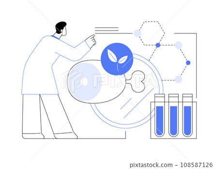 Plant-based meat abstract concept vector illustration. 108587126
