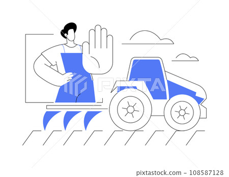 Reduction of tillage abstract concept vector illustration. 108587128
