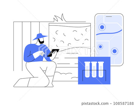 Soil sampling isolated cartoon vector illustrations. 108587188