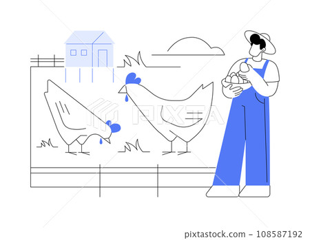 Free-run eggs isolated cartoon vector illustrations. Free-run eggs isolated cartoon vector illustrations. 108587192