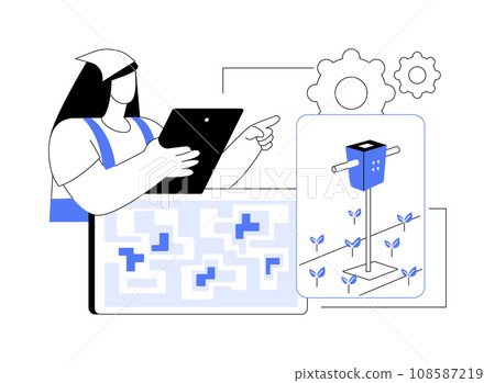 Compaction profile sensing isolated cartoon vector illustrations. Compaction profile sensing isolated cartoon vector illustrations. 108587219