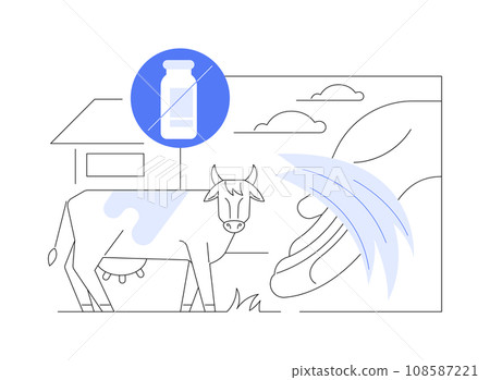 Hormones and antibiotics free animal food isolated cartoon vector illustrations. Hormones and antibiotics free animal food isolated cartoon vector illustrations. 108587221