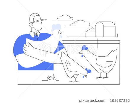Cage-free animal living isolated cartoon vector illustrations. Cage-free animal living isolated cartoon vector illustrations. 108587222