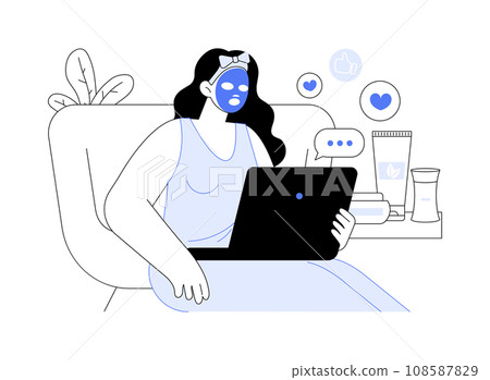 Skin care isolated cartoon vector illustrations. 108587829