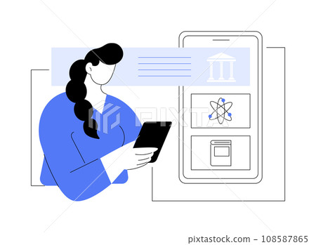 Learning app isolated cartoon vector illustrations. 108587865
