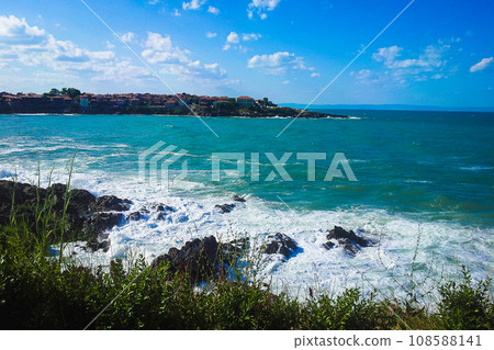 Fragment of the old town of Sozopol, Bulgaria. Fragment of the old town of Sozopol, Bulgaria. 108588141