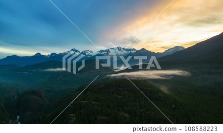 Aerial Canadian Mountain Landscape. Nature Background Panorama. 108588223