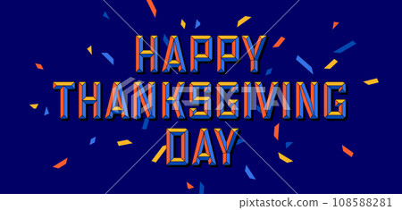 Happy Thanksgiving Day, hand drawn lettering Happy Thanksgiving Day, hand drawn lettering 108588281