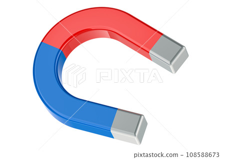 Horseshoe Magnet. 3D rendering 108588673