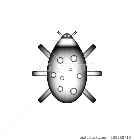 Bug icon on white. 108588710