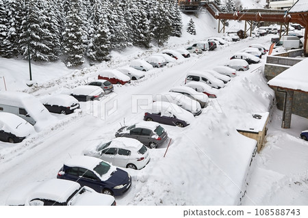 Winter parking cars 108588743