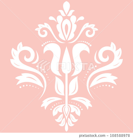 Damask Background With Arabesques in Oriental Style Damask Background With Arabesques in Oriental Style 108588978