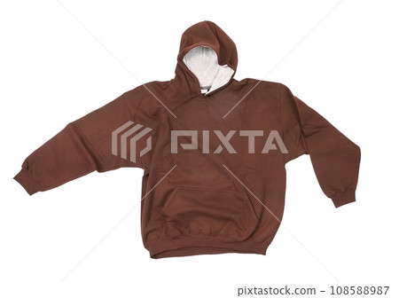 Brown hoodie on white background Brown hoodie on white background 108588987
