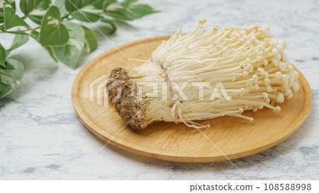 Enoki mushroom with stones 108588998