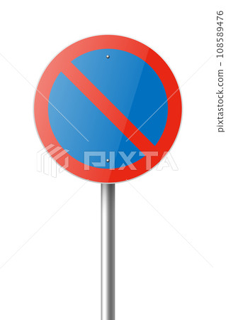 Vector Red and White Round Prohibition No Parking Sign Icon. Stop Traffic Sign Frame Closeup Isolated on a White Background. Traffic Road Plate, Sign Design Template, Front View Vector Red and White Round Prohibition No Parking Sign Icon. Stop Traffic Sign Frame Closeup Isolated on a White Background. Traffic Road Plate, Sign Design Template, Front View 108589476