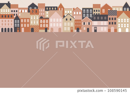 Background material_European-style cute townscape 108590145