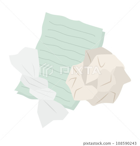 Illustration of scrap paper Illustration of scrap paper 108590243