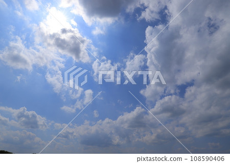 Blue sky and white clouds 108590406