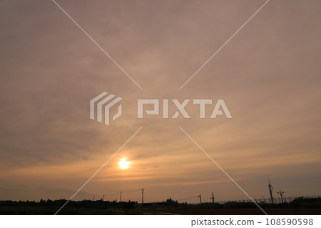 Beautiful sunset sky 108590598