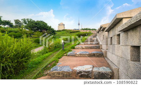 Namsan Park, Seoul, South Korea. A beautiful public natural landmark near N-Seoul Tower Namsan Park, Seoul, South Korea. A beautiful public natural landmark near N-Seoul Tower 108590822