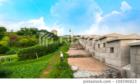 Namsan Park, Seoul, South Korea. A beautiful public natural landmark near N-Seoul Tower Namsan Park, Seoul, South Korea. A beautiful public natural landmark near N-Seoul Tower 108590823