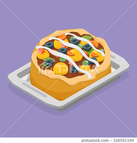3D Isometric Flat Vector Illustration of Turkish Traditional Cuisine 108591109