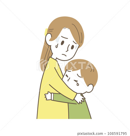 scared parent and child 108591795