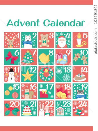 Cute Christmas material set_Advent calendar 108591845