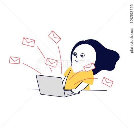 一位商人很驚訝但很高興從他的網站收到如此多的詢問和客戶回饋。 一位商人很驚訝但很高興從他的網站收到如此多的詢問和客戶回饋。 108592333