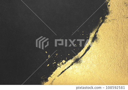Gold and black Japanese paper background material Gold and black Japanese paper background material 108592581