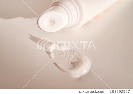 Hygienic moisturizing lip balm in a tube on a white background. 108592937