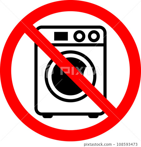 Do not use washing machine icon 108593473
