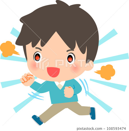 一個人興奮地奔跑，失控 108593474