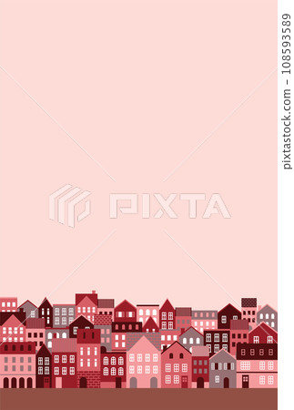 Background material_European-style cute townscape 108593589