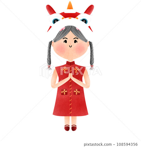 Bear and rabbit Chinese new year 108594356
