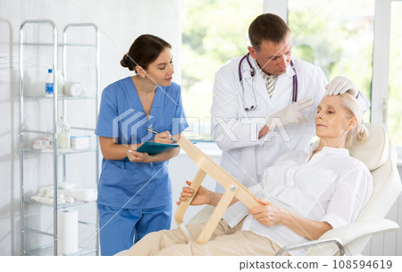 Attending medical consultation. 108594619