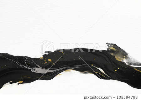 New year or wedding template or invitation. Powerful brush design on a white background 108594798