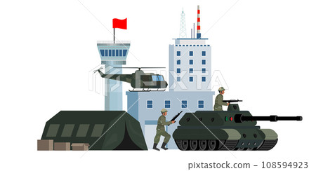 Military armored vehicles and aviation equipment soldiers. Military armored vehicles and aviation equipment soldiers. 108594923