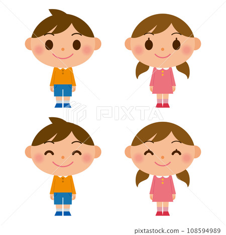 兒童男孩和女孩 108594989