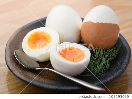 half-boiled egg half-boiled egg 108595089
